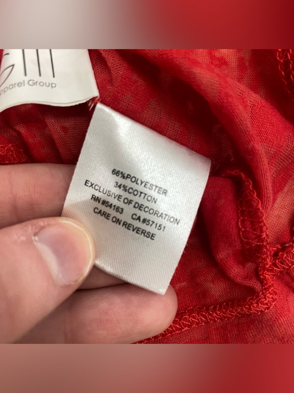 4her By Carl Banks Red Burnout V-Neck Tee View 5